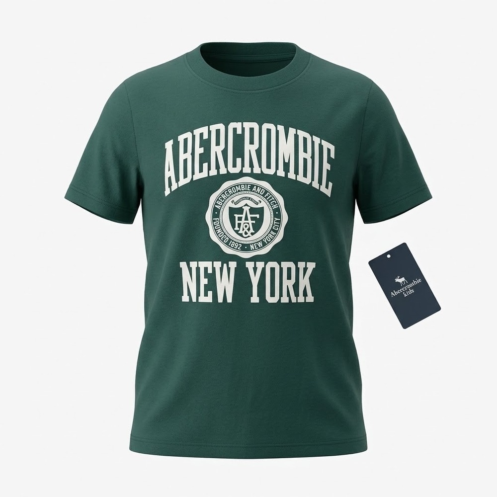 Abercrombie Kids Boys Mediterranea Green New York Graphic Tee 11/12 93AJ92-F8T